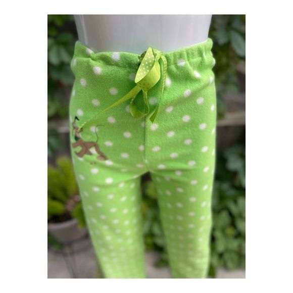 Disney Pluto Pyjama Pants Fleece Green Polkadots - Picture 9 of 9